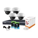 Hikvision Camerasysteem Compleet met Camera&#039;s + NVR + HDD + kabel en accessoires 