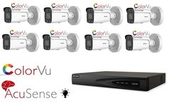 NVR met 24/7 kleurbeeld 8 x camera 4 MP  hikvision