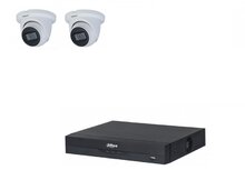 Dahua NVR met 2 x 8MP 30M IR camera met ingebouwde microfoon