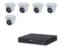 Dahua NVR met 5 x 8MP 30M IR camera met ingebouwde microfoon
