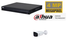 Dahua NVR met 1 x 4 MP TIOC camera  2 weg audio  
