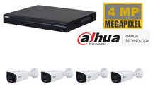 Dahua NVR met 4 x 4 MP TIOC camera  2 weg audio  