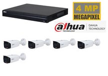 Dahua NVR met 5 x 4 MP TIOC camera  2 weg audio  