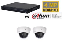 Dahua NVR met 2 X 4MP PTZ camera