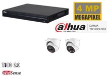 Dahua NVR met 2 x 4 MP TIOC 2.0 camera  2 weg audio  