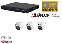 Dahua NVR met 3 x 4 MP TIOC 2.0 camera  2 weg audio  