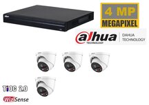 Dahua NVR met 4 x 4 MP TIOC 2.0 camera  2 weg audio  