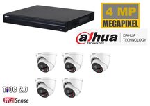 Dahua NVR met 5 x 4 MP TIOC 2.0 camera  2 weg audio  