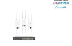 3 x EnGenius Cloud ECW160 met EnGenius Cloud AI ECS1112FP