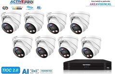 NVR 1TB met 8 x 8mp  colournight 2.0 active deterrence pro camera 