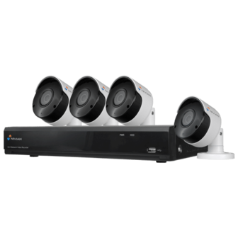 IP camerabewaking kit Nivian PoE met 4 x 5MP 2K HD Bullet camera 