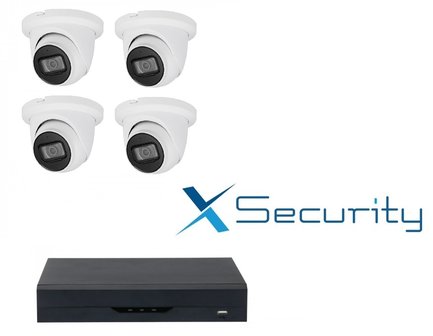 X-security NVR  met 4 x 4MP starlight camera