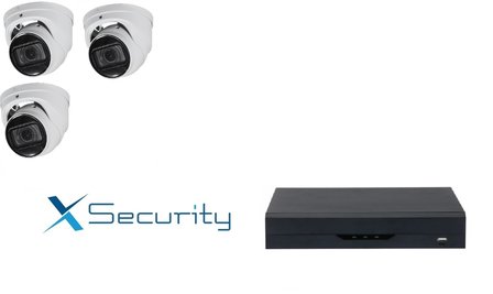 X-security NVR  met 3 x 8MP starlight camera + audio