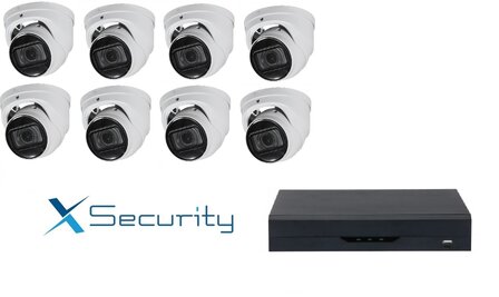 X-security NVR  met 8 x 8MP starlight camera + audio