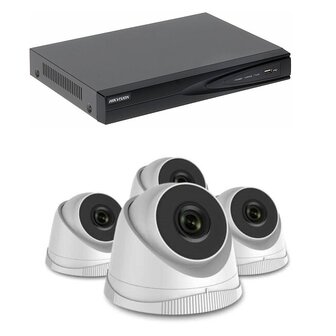 Camerabewaking systeem met 4 x 4MP HD  Dome camera – bekabeld