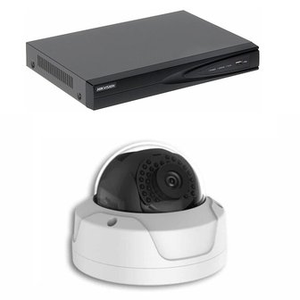 Basic series Camerabewaking set met 1 x 4MP HD Dome camera – bekabeld 