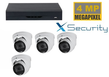 X-security NVR  met 4 x 4MP starlight camera
