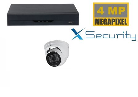 X-security NVR  met 1 x 4MP starlight camera