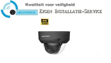 S-PRO camerasysteem met 5 X 8 MP dome camera