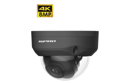S-PRO camerasysteem met 3 X 8 MP dome camera