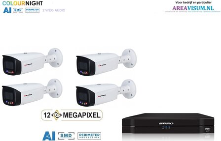 SPRO camera 5MP x 4 - kit met kleur-nachtzicht en audio