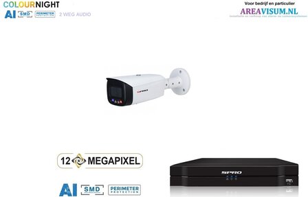 SPRO camera 8MP - kit met kleur-nachtzicht en audio