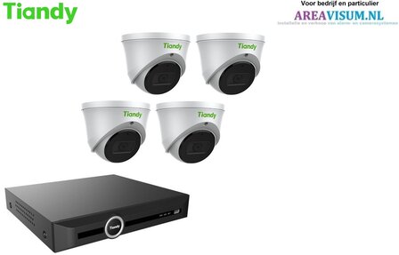 Tiandy NVR met 4 x 4MP turret camera