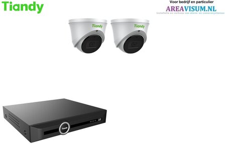 Tiandy NVR met 2 x 4MP turret camera