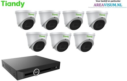 Tiandy NVR met 7 x 4MP turret camera