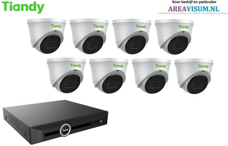 Tiandy NVR met 8 x 4MP turret camera