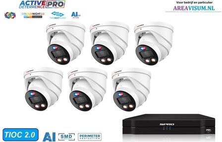 NVR 1TB met 6 x 8mp  colournight 2.0 active deterrence pro camera 