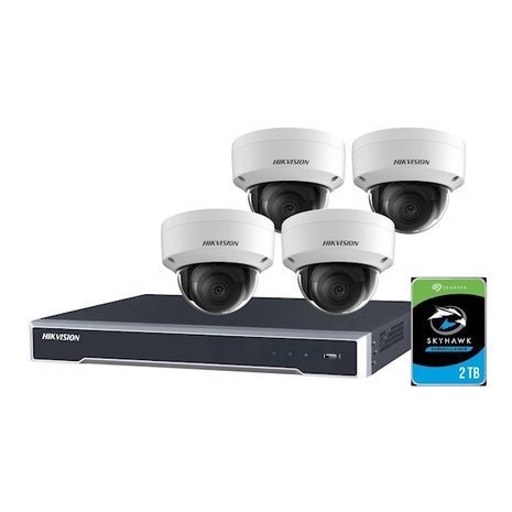 Hikvision , compleet NVR met 4 Camera's + NVR + HDD