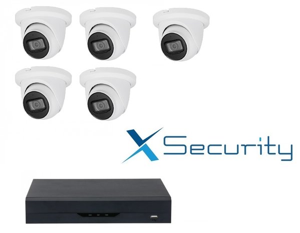 X-security NVR  met 5 x 4MP starlight camera