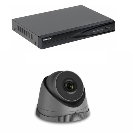 Camerabewaking systeem met 1 x 4MP HD  Dome camera – draadloos antraciet
