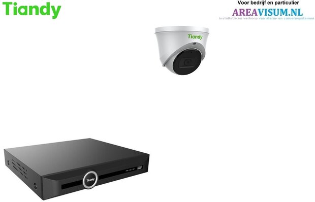 Tiandy NVR met 1 x 4MP turret camera