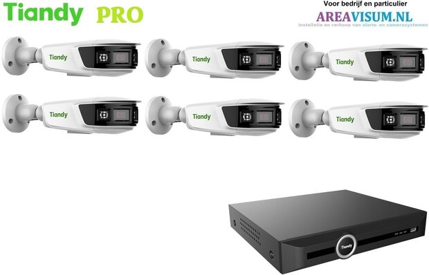 Tiandy PRO NVR 2TB  6 x TC-C382V panoramic camera